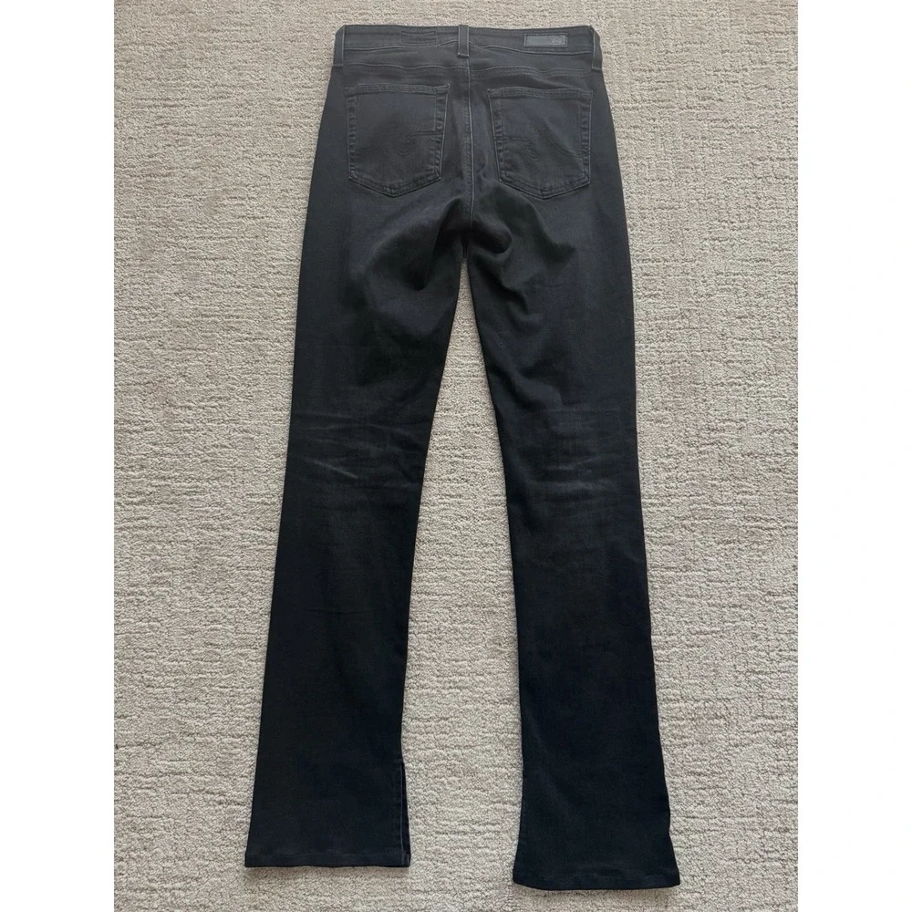 AG Adriano Goldschmied Mari Extended High Rise Slim Straight Jeans 26 Black